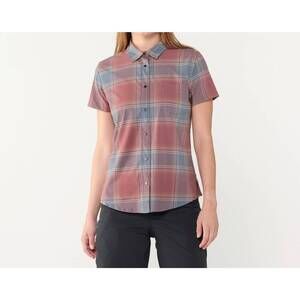 NEW FLYLOW GEAR anderson button-up shirt - plus in garnet/moonstone